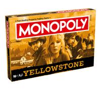 Winning Moves Yellowstone Monopoly Board Game, avanza a Dutton Ranch Main House, campamento de verano y cambia tu camino hacia el éxito, gran regalo para mayores de 16 años