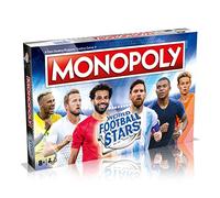Winning Moves World Football Stars Monopoly - Juego de Mesa de 8 años en adelante, Juega con Cristiano Ronaldo, Lionel Messi, Harry Kane y Salah, Regalo para Mayores de 8 años, Azul