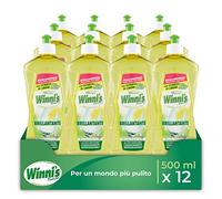Winni's - Aditivo abrillantador para lavavajillas hipoalergénico, con extracto de limón ecológico, contra residuos y manchas, con materias primas de origen vegetal, 500 ml x 12 paquetes