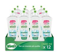 Winni's - Aditivo abrillantador para lavavajillas, hipoalergénico, con vinagre natural orgánico, contra residuos y manchas, con materias primas de origen vegetal, 500 ml x 12