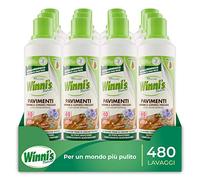 Winni's - Detergente para suelos hipoalergénicos, parquet, madera y superficies preciosas, 480 lavados, sin aclarado, fórmula concentrada con materias primas de origen vegetal y orgánico, 1 L x 12