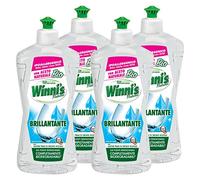 Winni's Naturel - Brillante para lavavajillas con vinagre natural orgánico hipoalergénico materias primas origen vegetal totalmente biodegradables - 4 botellas de 250 ml