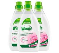 Winni's Naturel Suavizante concentrado para lavadora con fragancia a orquídea, 31 lavados, eficaz incluso a bajas temperaturas, hipoalergénico, 3 botellas de 775 ml