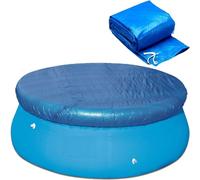 WINOK Cubiertas para Piscinas Redondas de 244 cm de diámetro, para Piscina, Cubierta de Piscina, Cubierta Solar, Cubierta para Metal y Prism Frame Easy Set Redondas, Lona Protectora de Polietileno