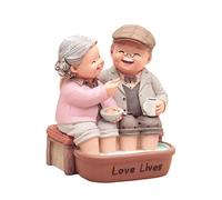 WINOMO Nonno E - Figuras Amanti - Pareja de figuras escultura de aniversario de boda y Cake Topper - Figuras para regalos (colores mixtos)