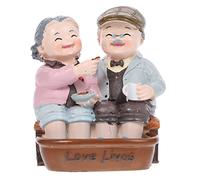 WINOMO Par de adornos para tartas de abuela, figura de abuela, decoración de tartas, decoración de resina para novio, figura en miniatura para aniversario, fiesta de boda, favores 1