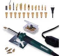 WINONS Pirograbador de Madera Kit WBT-0003, 25 piezas Kit de Pirograbador para Adultos con Interruptor de Temperatura Ajustable