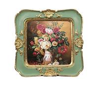WINPLUS+ Marcos de fotos vintage de 3 x 3 pulgadas, marcos de fotos antiguos de lujo con decoración de flores doradas en relieve, decoración de estilo retro, exhibición de pared y mesa, galería de