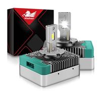 WinPower D5S LED Bombilla Faro 35W 5200LM 6000K Blanco Frío Luz Carretera Cruce xenón HID Kit de conversión, 2 Piezas