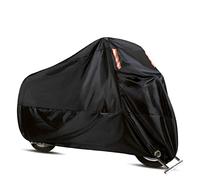 WinPower Funda Moto Impermeable Cubre Moto Cubierta A Prueba de Viento Antipolvo Lluvia UV Interior Al Aire Libre Proteccion con Agujeros de Bloqueo Bolsa de Almacenamiento 265 x 105 x 125cm