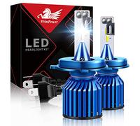 WinPower H4 Bombillas LED Para Faros Delanteros Con Haz Alto/Bajo De 35W /30W 6000K Blanco Súper Brillante 12V Apto Para Automóviles/Motocicletas Faro De Repuesto, 2 Lámparas