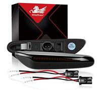 WinPower LED Dinámica Marcador lateral Pon la luz de cruce Intermitente secuencial Libre de errores Compatible con BMW E90 E91 E92 E93 E60 E87 E82 E46 etc., 2 Piezas