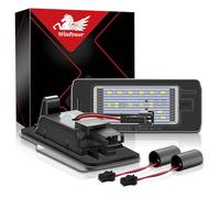 WinPower LED Luces de Matrícula Coche Bombilla de Matrícula Sin Errores 6000K Blanco Lámpara Compatible con Astra J Sports Tourer J Zafira Tourer C P12 etc., 2 Piezas