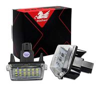 WinPower LED Luces de matrícula coche Numero plato 3582 SMD No hay error 6000K Blanco Compatible con Camry Yaris Prius C Corolla Fielder Vitz Verso Ractis Avensis SAI Noah Voxy Esquire etc., 2 Pzs.