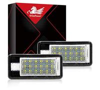 WinPower LED Luces matrícula coche Lámpara Numero plato luces 3582 SMD con CanBus No hay error 6000K Blanco Compatible with Audi A3 S3 A4 S4 B6 B7 RS4 RS6 A8 S8 Q7 etc., 2 Piezas (Versión antigua)