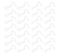 WINSENET 18-28 aretes de nariz transparentes de 20 g, anillos de nariz de plástico para cirugía, bioflex, retenedor de nariz invisible para el trabajo, hipoalergénicos, tabique, labio, ceja, lengua
