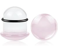 WINSENET Juego de 2 a 4 medidores de oreja de vidrio/piedra, tapones de 3 a 41 mm para medidores de orejas con anillos de goma, kit de estiramiento de oreja de vidrio de una sola llamarada, expansor