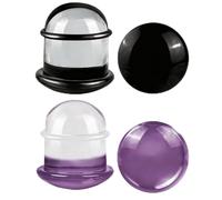 WINSENET Juego de 2 a 4 medidores de oreja de vidrio/piedra, tapones de 3 a 41 mm para medidores de orejas con anillos de goma, kit de estiramiento de oreja de vidrio de una sola llamarada, expansor