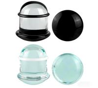 WINSENET Juego de 4 medidores de oreja de vidrio de 3 a 25 mm para medidores de orejas con anillos de goma, kit de estiramiento de oreja de vidrio de una sola llamarada, expansor de oreja, joyería