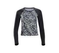 WINSHAPE Camiseta Funcional Ligera y Suave de Manga Larga Aet119ls, Leopardo de Las Nieves, Ultra Soft Style Yoga, Multicolor, Extra-Large para Mujer