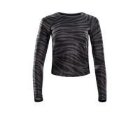 WINSHAPE Top de Manga Larga Funcional para Mujer Aet119ls Camiseta de Yoga, Zebra-Grey, Large