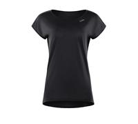 WINSHAPE Damen Ultra Leichtes Modal-kurzarmshirt mit Abgerundetem Saum Mct013, All-fit Style, Fitness Freizeit Sport Yoga Workout Camiseta de Manga Corta, Mujer, Negro, Medium