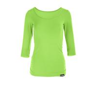 Winshape WS4 - Camiseta para Mujer con Mangas de 3/4 Yoga, Pilates, Mujer, Color Verde Manzana, tamaño Large