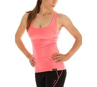 WINSHAPE Damen Cross Back Top Wvr25 Parte Trasera Cruzada, Mujer, Coral neón, Medium