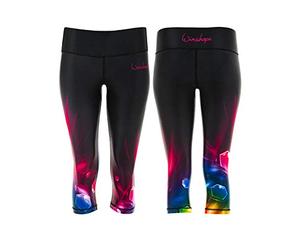 WINSHAPE Damen Functional Power Shape 3/4-Tights Leggings Anti-Rutsch AEL102 Cosmic, Slim Style, Fitness Freizeit Sport Yoga Workout 3-4, Mujer, Extra-Small