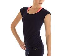 WINSHAPE Damen Kurzarmshirt Fitness Freizeit Yoga Pilates Wtr4 Camiseta de Manga Corta, Mujer, Azul Oscuro, Extra-Large