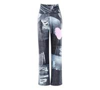 WINSHAPE Functional Comfort Wide Leg Pants Cul105c “High Waist” Im Jeans Print - Pantalón Deportivo Mujer