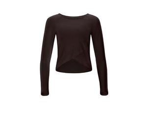 Winshape Functional Light and Soft Cropped Long Sleeve Top AET131LS con aplicación superpuesta, Estilo Ultra Suave, Fitness, Ocio, Yoga, Pilates