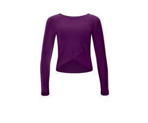 Winshape Functional Light and Soft Cropped Long Sleeve Top AET131LS con aplicación superpuesta, Estilo Ultra Suave, Fitness, Ocio, Yoga, Pilates