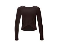 WINSHAPE Functional Light and Soft Cropped Long Sleeve Top Aet131ls Mit Overlap-Applikation Camisa de Yoga Mujer (Pack de 1)
