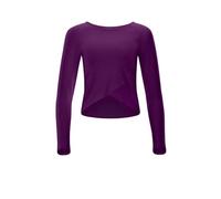 WINSHAPE Functional Light and Soft Cropped Long Sleeve Top Aet131ls Mit Overlap-Applikation Camisa de Yoga Mujer (Pack de 1)