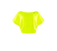 WINSHAPE Functional Light Cropped Dance-Top Dt104 Camiseta, Amarillo neón, Large Mujeres
