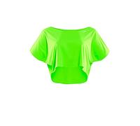 WINSHAPE Functional Light Cropped Dance-Top Dt104 Camiseta, Verde neón, Large Mujeres