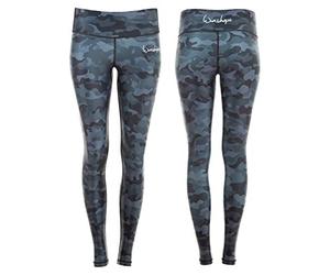WINSHAPE Leggings para Mujer Functional Power Shape Ael102, Estampado de Camuflaje, Estilo Slim, Camo-Gris, XX-Large