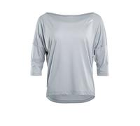 WINSHAPE Mcs001-Camiseta de Manga Corta para Mujer, Modelo 3/4, Ultraligera Camiseta de Yoga, Gris, Extra-Small