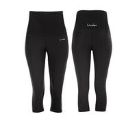 WINSHAPE Medias de Mujer con Forma de Potencia Funcional 3/4 de Cintura Alta Hwl202, Schwarz, Estilo Delgado, Fitness, Freizeit Sport, Cintura Alta