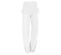 WINSHAPE Wh1-Pantalones Mujer, Fitness, Ocio, Deporte, Yoga, Pilates Pantalones de chándal, Blanco, XL