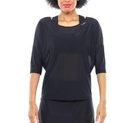 WINSHAPE Top Dt107-Camiseta de Baile de Malla para Mujer Camiseta, Negro, Medium