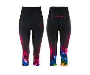 WINSHAPE Women's Damen Functional Power Shape 3/4-tights Leggings Anti-rutsch High Waist Hwl202, Cosmic, Slim Style Fitness Freizeit Sport Yoga Workout 3