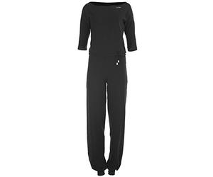 WINSHAPE WTE9 - 3/4 de Brazo de Jumpsuit wjs2, Fitness Tiempo Libre Deporte Yoga Pilates Jumpsuit, Todo el año, Mujer, Color Negro, tamaño Extra-Large