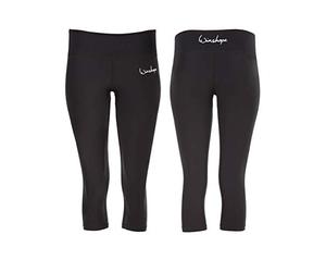 Winshape WTE9 - Functional Power Shape 3/4 de Mallas ael202 con Efecto Antideslizante, Slim Style Fitness Tiempo Libre Deporte Yoga Workout Leggings, Todo el año, Mujer, Color Negro, tamaño 2XL