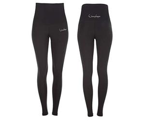 Winshape WTE9 - Functional Power Shape Mallas High Waist hwl102 con Efecto Antideslizante Slim Style Fitness Deporte Yoga Workout Leggings, Todo el año, Mujer, Color Negro, tamaño Medium