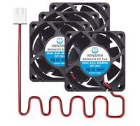 WINSINN Ventilador CC de 60 mm, 24 V, 6025, rodamiento de bolas dual, refrigeración sin escobillas, 60 x 25 mm, 2 pines (paquete de 4 unidades)