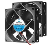 WINSINN Ventilador CC de 80 mm, 24 V, 8025, rodamiento de bolas dual, refrigeración sin escobillas, 80 mm x 25 mm, 2 pines (paquete de 2 unidades)