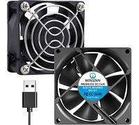 WINSINN Ventilador USB de 60 mm 5 V para PC de Bricolaje Router Proyector - 0,25 A 1,25 W 4700 + -10% RPM (Paquete de 2 Unidades)