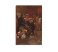 Winslow Homer Great Works of Art The Studio Póster de lienzo decorativo para pared, impresión moderna, 60 x 90 cm